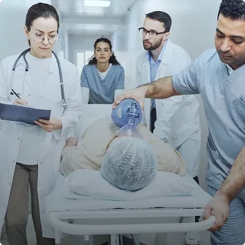 Expert team for cardiac, neurological, and accident cases